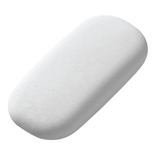 Kids Oval Rubber Erasers White